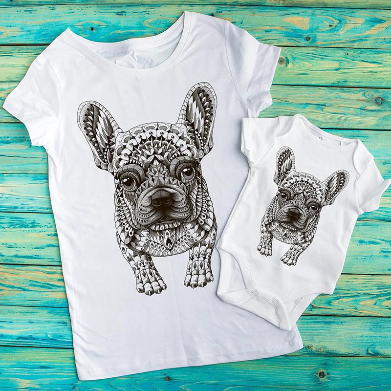 Рубашка Мама и я боди с французским бульдогом рубашки для собак подарок новой