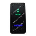 Якорь вверх зеленый и вниз синий светодиодный светильник кулисный переключатель 5 контактов SPST вклВыкл 12 в 24 В для лодки автомобиля водонепроницаемый