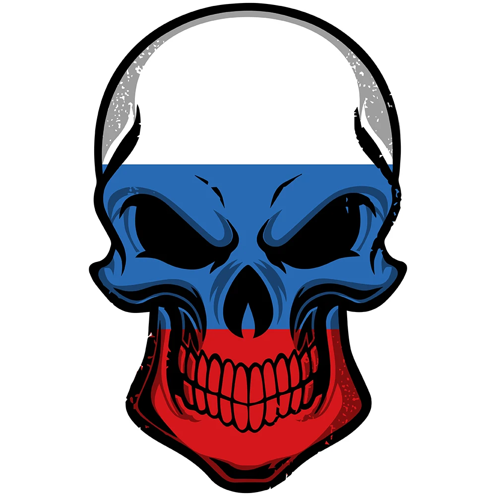 Наклейки и наклейки на бампер автомобиля с национальным флагом скелетом