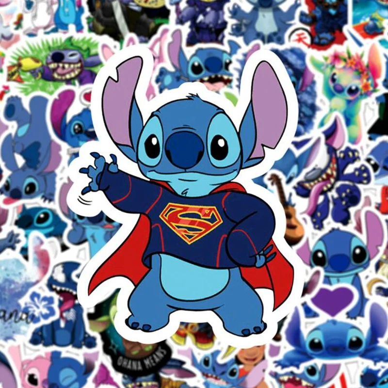 Pegatinas de dibujos animados de Stitch para Estuche De Viaje, pegatinas de Anime para equipaje de bicicleta, port&aacute;til, tel&eacute;fono, Notebook, nevera, 10/30/50 Uds.-2