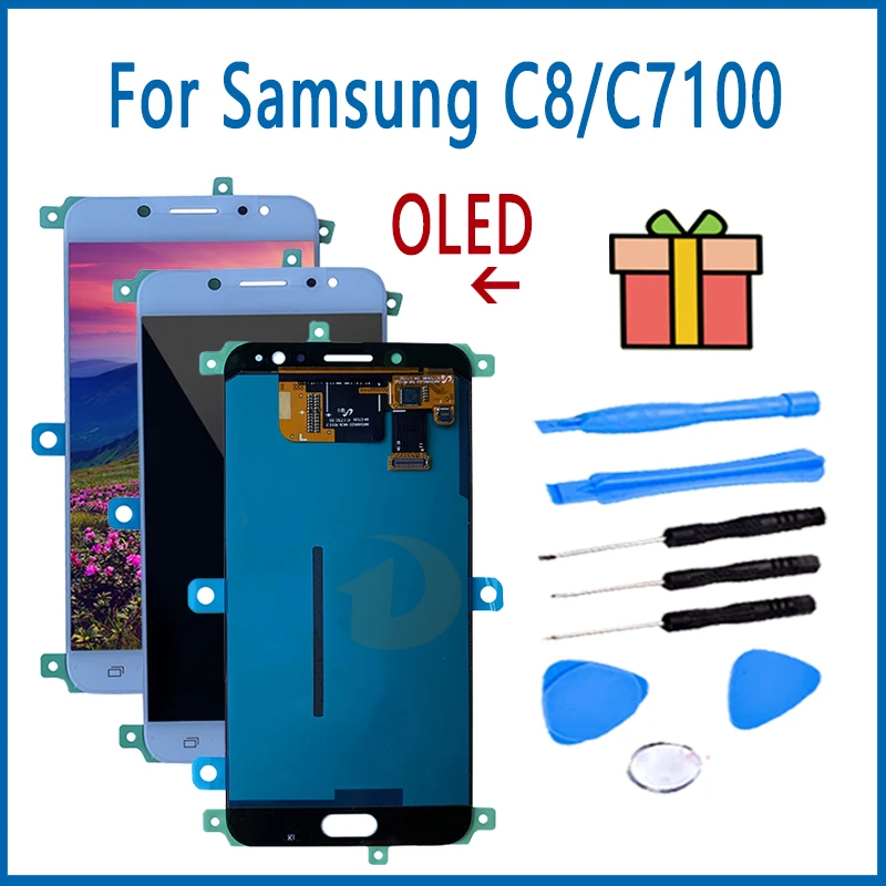 OLED Мобильный ЖК-дисплей C710 для Samsung Galaxy C8 C7100 сменный сенсорный ЖК-экран с