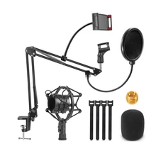 HOT SALE Microphone Boom,Adjustable Suspension Scissor Arm,With Mobile Phone Holder,For Blue Yeti,Snowball And Other Microphones