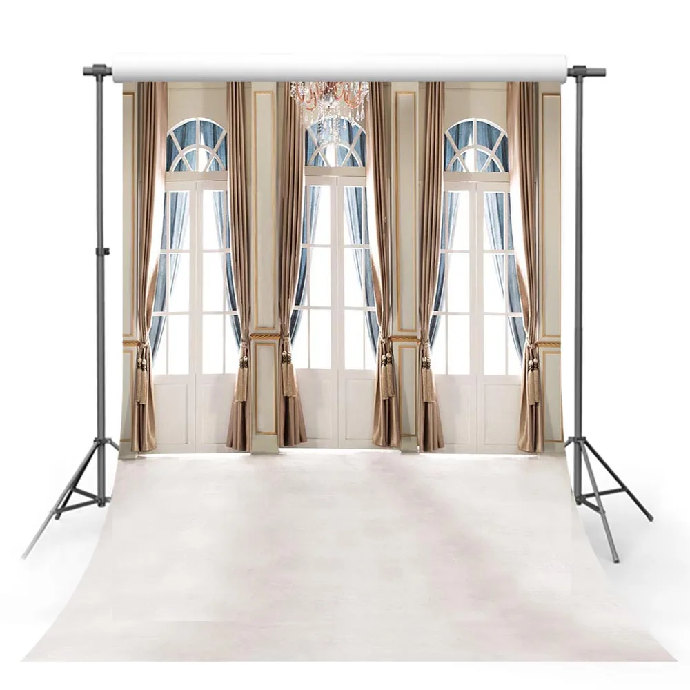 Фон Avezano для фотосъемки Декор дома день рождения окно занавеска люстра