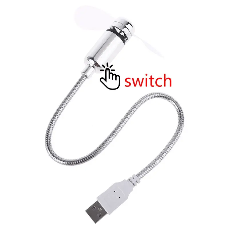 

Energy Saving Flexible USB Cooling Fan With Switch For Notebook Laptop Computer