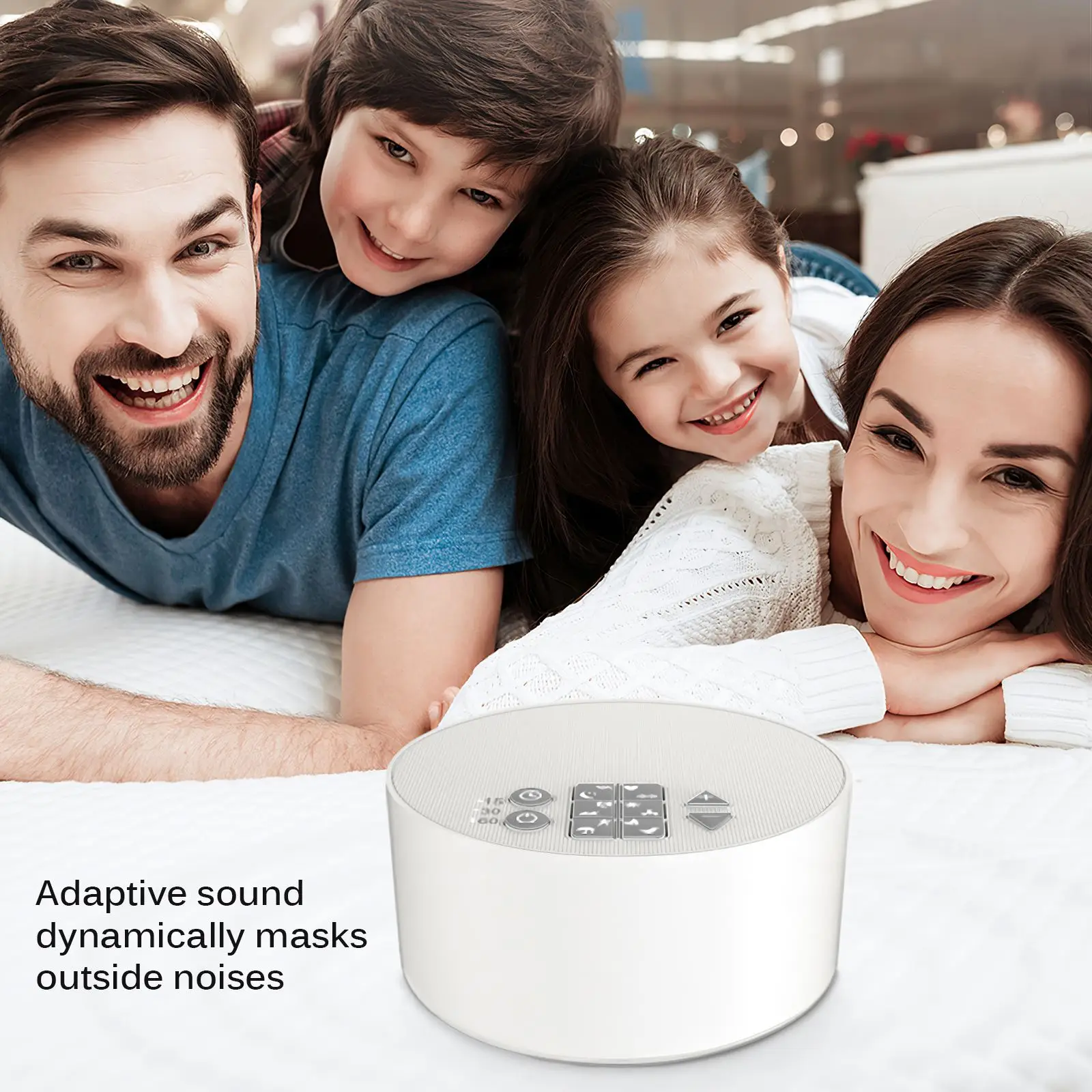 

USB Rechargeable White Noise Machine Timed Shutdown Sleep Sound Machine For Sleeping & Relaxation For Baby Adult Office Travel