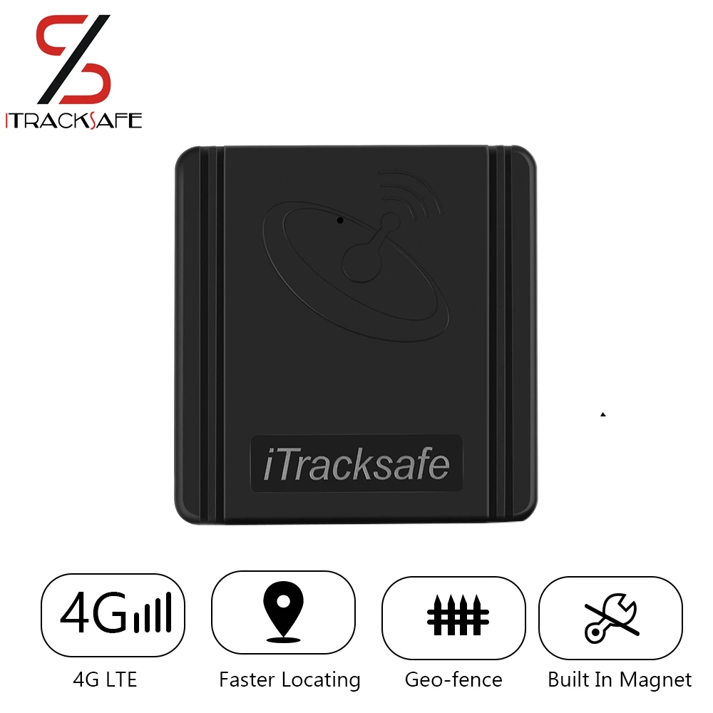 ITracksafe-Localizador de coche 2G, 3G, 4G, lte, portátil, con imán, batería de larga duración, rastreador GPS para auto con dispositivo de seguimiento de escucha