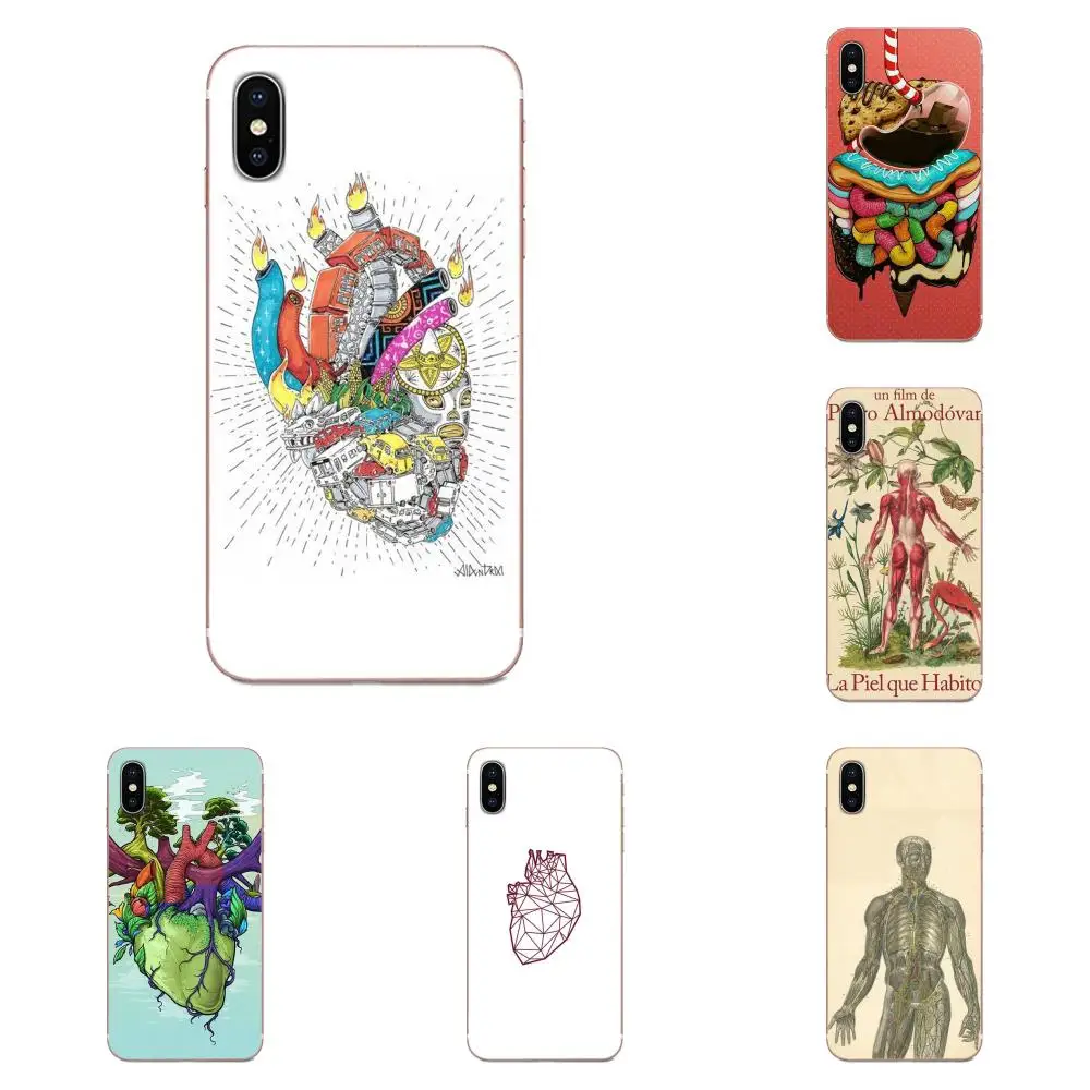 Дизайн Анатомия человека для Xiaomi Redmi Mi 4 7A 9T K20 CC9 CC9e Note 7 8 9 Y3 SE Pro Prime Go Play TPU