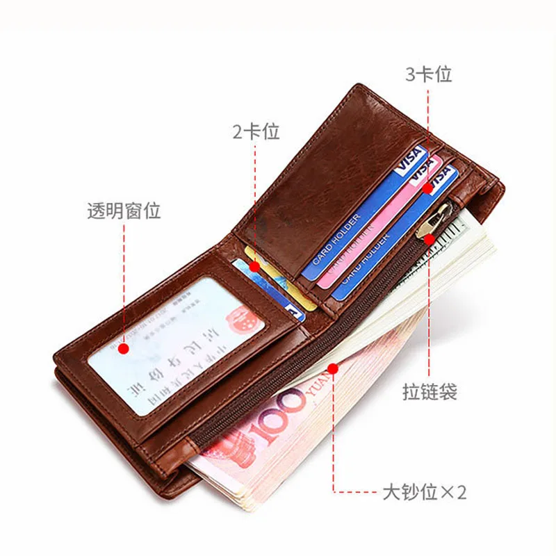 Новинка кошелек портативный Ретро стиль Повседневный 100% натуральная коровья