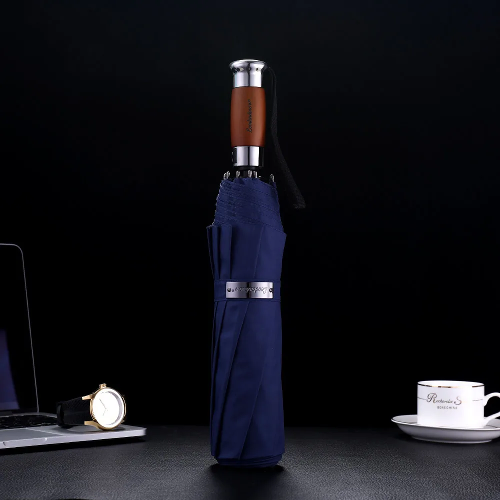 

Vintage Business Umbrella Fully Automatic Folding Umbrella Fishing Academia Waterproof Fashion Strong Paraplu Rain Gear EH50UM