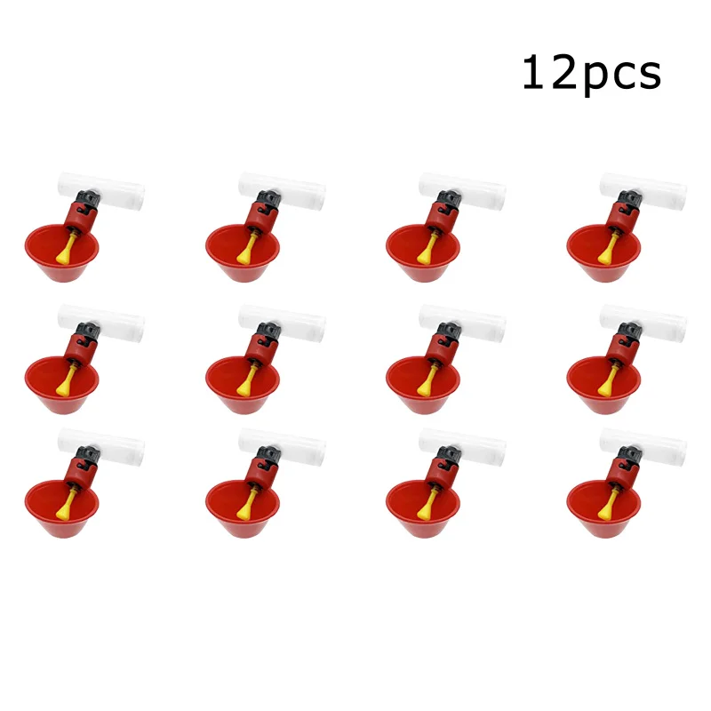 

24Pcs Feed Automatic Bird Coop Poultry Chicken Fowl Drinker Water Drinking Cups Livestock Feeding Watering Supplies