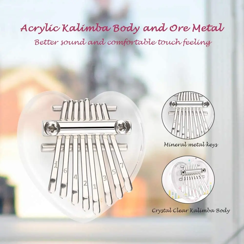 Мини-калимба Рандон Встроенная защитная коробка для пианино на 8 пальцев