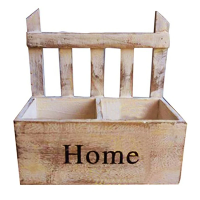 Настенная подвесная деревянная корзина для цветов симпатичная ваза горшки