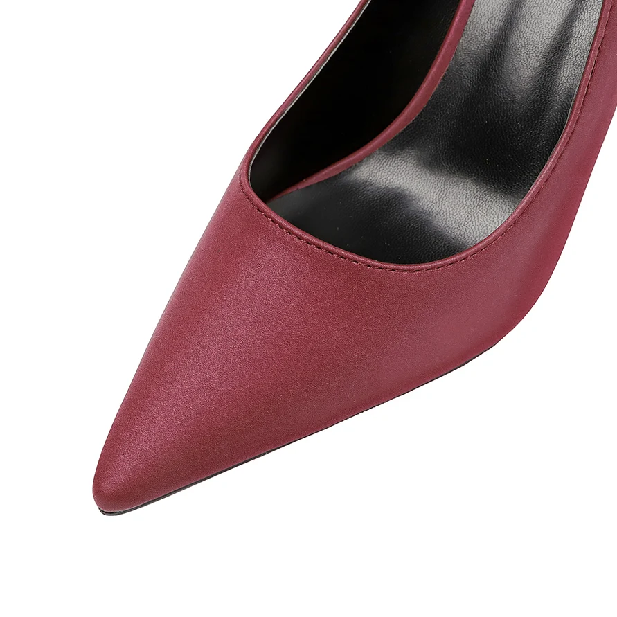 Женские туфли-лодочки на высоком каблуке однотонные туфли с острым носком бантом