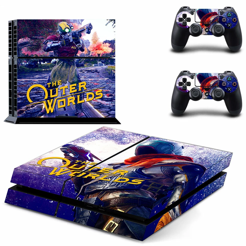 Виниловая наклейка PS4 наклейка для sony playstation 4 консоль и 2 контроллера Skins-внешний мир