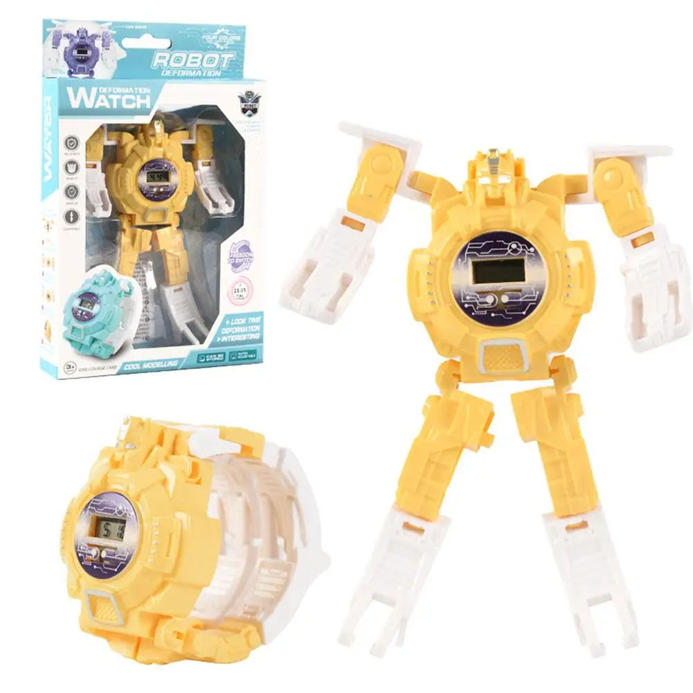 Наручные часы трансформеры для детей электронные спортивные Мультяшные детские