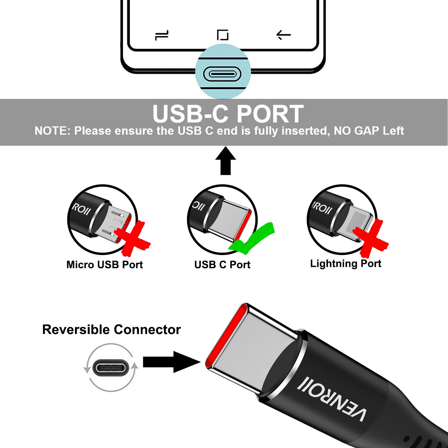 USB Type C кабель Venroii SuperCharge для Huawei P20 Mate 10 20 30 P30 Pro Quick Charge 3 0 4 Honor Nova 5 USBC|Кабели