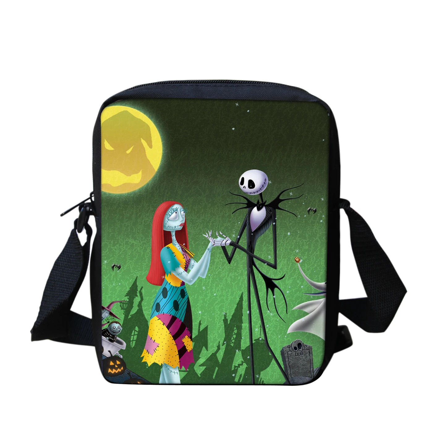 ELVISWORDS Jack Skellington женские сумки мессенджеры Кошмар перед Рождеством через плечо