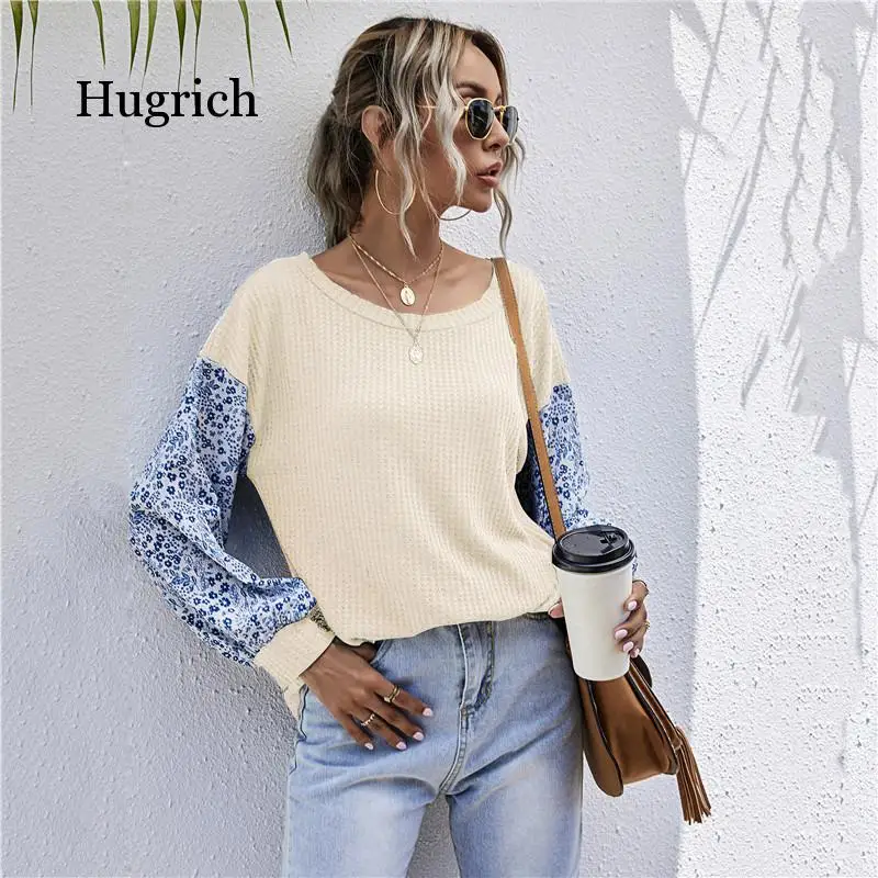 

Autumn Winter Plus Size Patchwork Jumper Sweater Women Casual Full Sleeve Knitted Pullovers Sweater Tops for Women 2021