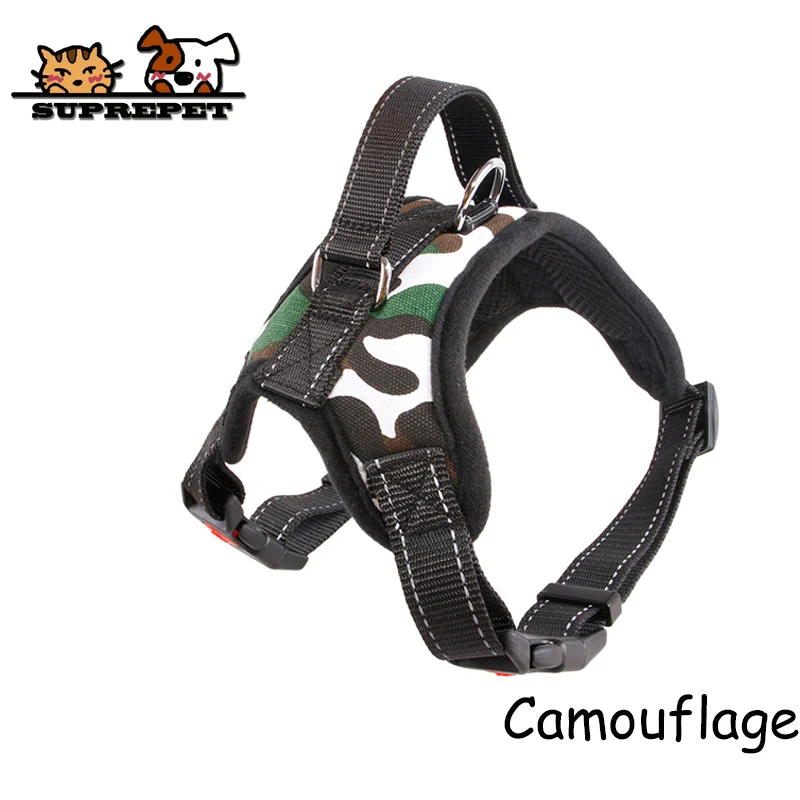 Camouflage SUPREPET поводок для собак Хаски очень прочный нейлон поводок для собак жилет Лидер поводок ошейник регулируемый поводок Светоотражающие принадлежности для собак - Цвет: Camouflage
