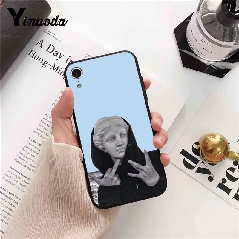 Yinuoda Mona Lisa Art David line чехол для телефона iPhone X XS MAX 6 6S 7 7plus 8 8Plus 5 5S XR 11 pro max | Мобильные