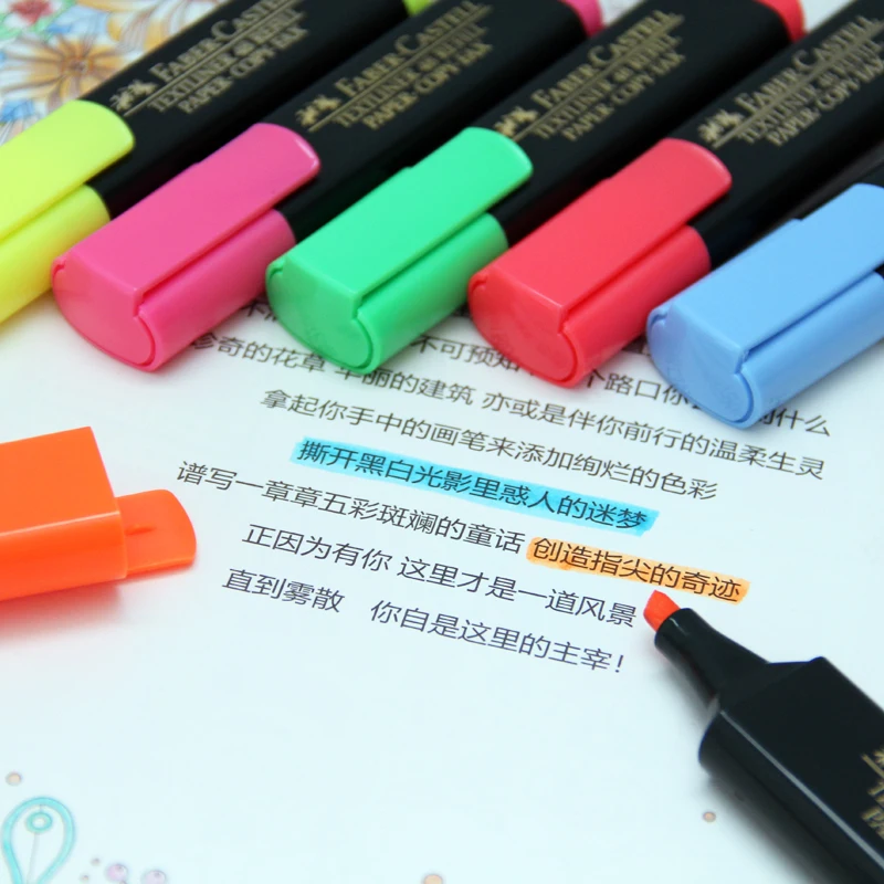6 шт Faber Castell текстлайнер маркеры фломастер ручка 1548