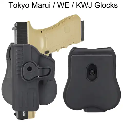 Тактический Глок для страйкбола, кобура для мужчин и женщин, Токийский Marui KWJ Glock, левая и правая рука, ремень для весла, чехол для пистолета