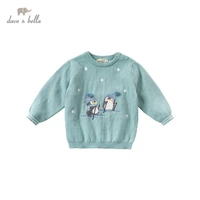 dbx15745 dave bella winter baby boys christmas cartoon knitted sweater kids fashion toddler boutique tops