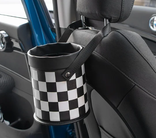 

Check Min Cooper Trashcan Multifunctional Vehicle Storage Bucket Rear Hanging Bag