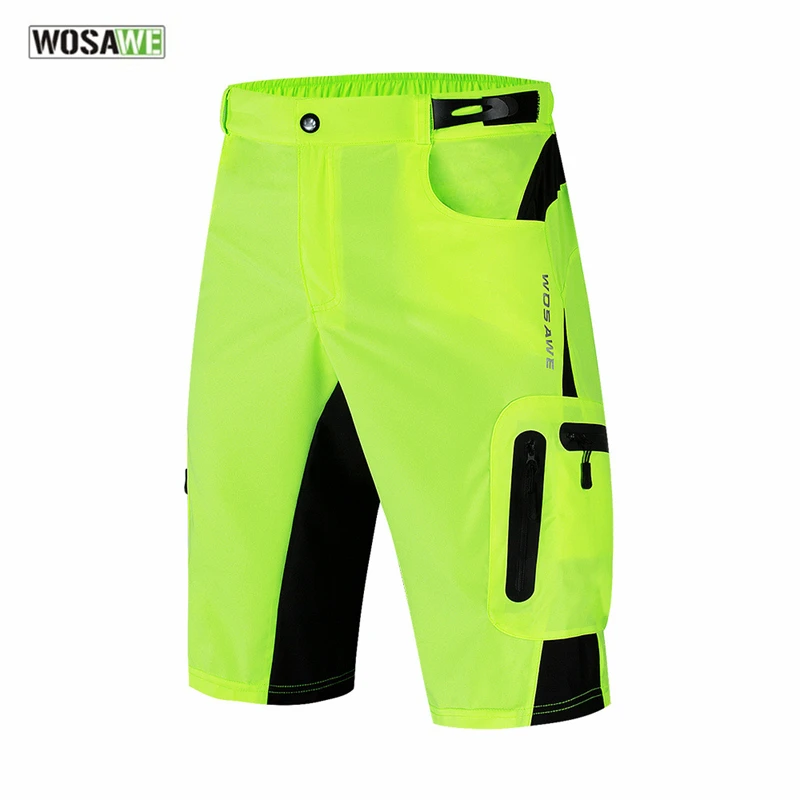 

WOSAWE Loose Cycling Shorts Reflective MTB Bike Professional Riding Breathable Shorts Cycling Water Resistant Loose Shorts