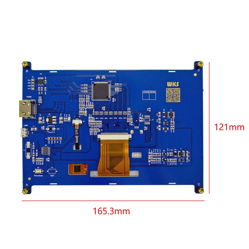 

7 Inch Module Touch Screen High Resolution LCD Screen 1024x600 Durable Capacitive Display Monitor IPS
