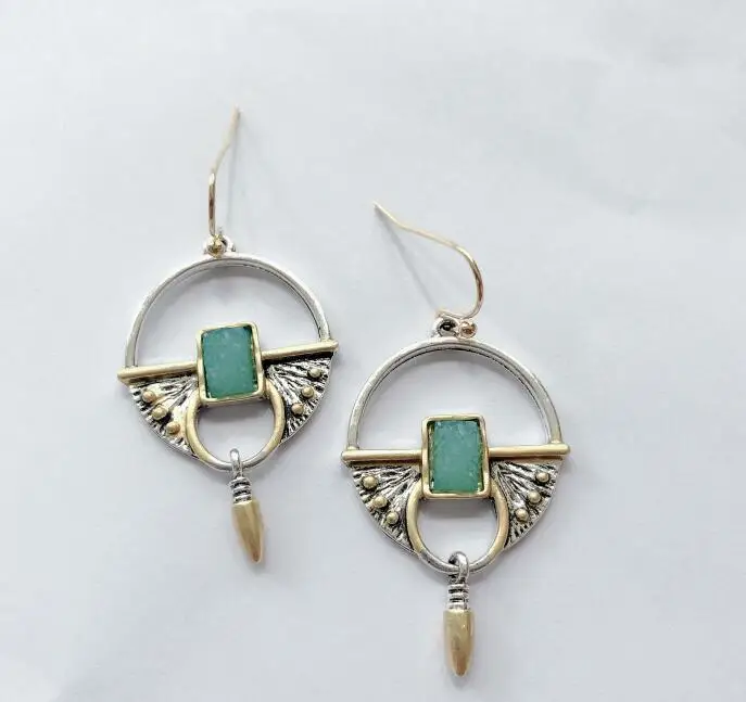 Винтажные индийские этнические полые круглые длинные висячие серьги Висячие для