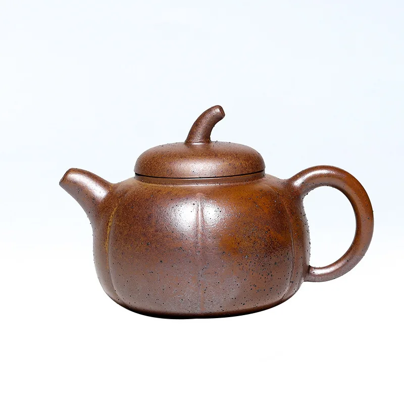 

Hundred Believe Dark-red Enameled Pottery Teapot Yixing Raw Ore Braised Eggplant And Melon Pot With Mud Firewood Pure Full