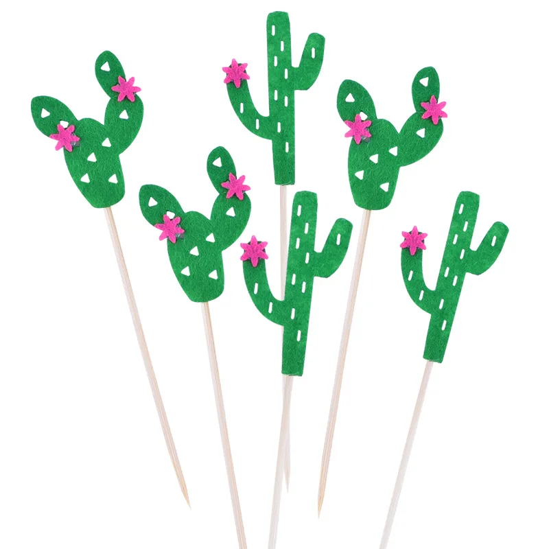 Милый Топпер для торта AQ с мультяшным тропическим КАКТУСОМ детское украшение на