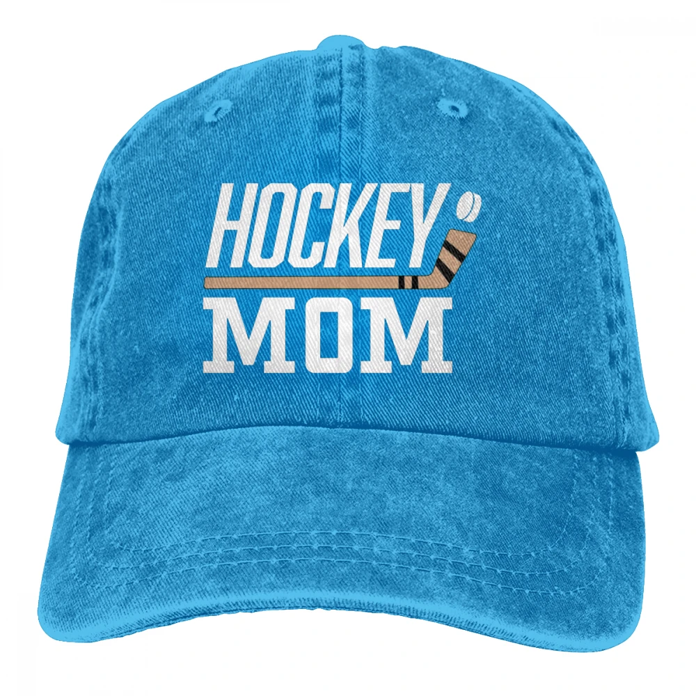 Хоккей Мама Casquette темно-синий унисекс Мужские Женские джинсовые бейсболка с