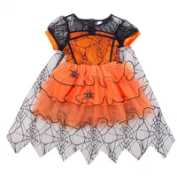 halloween baby girls witch costume childs dress spider web lace rainbow fancy dress baby outfit kids party clothes 0 5t