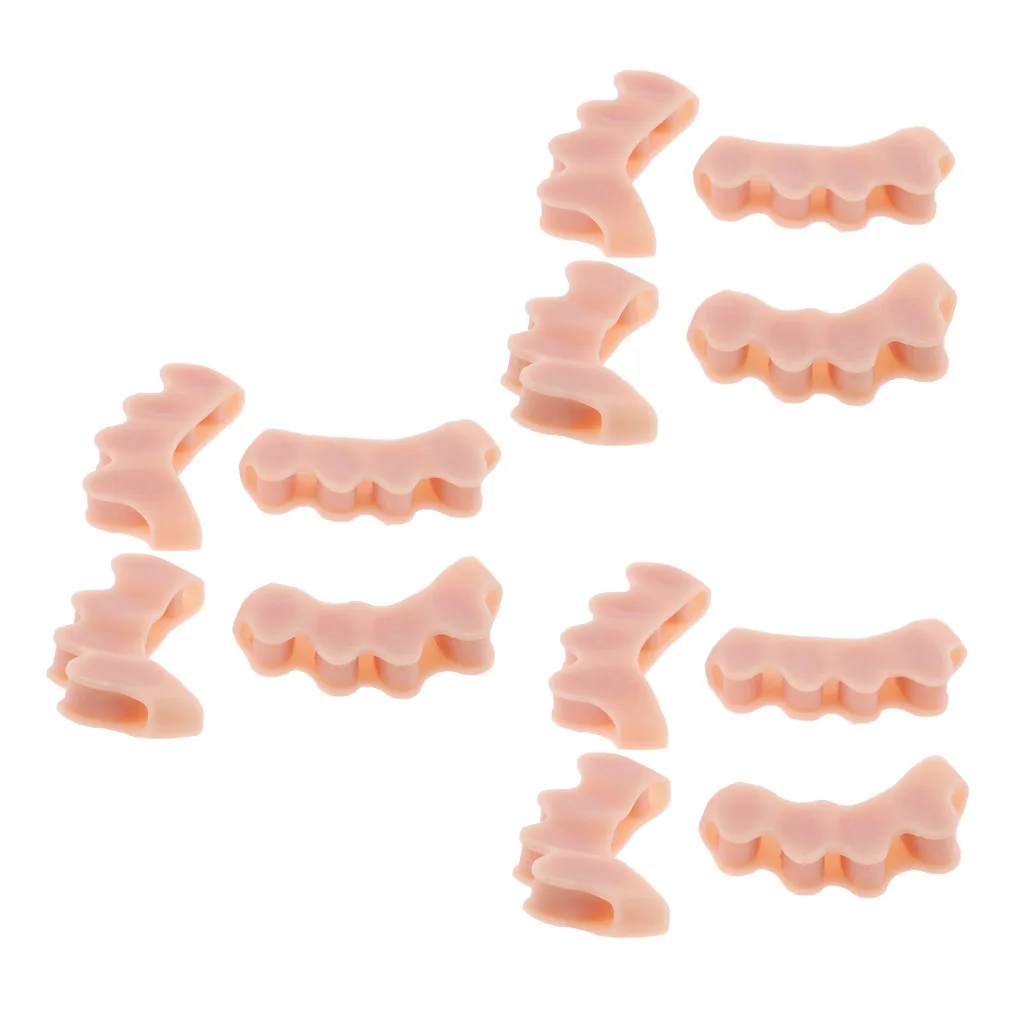 

6Pairs Silicone Toe Stretchers Separators Bunion Protectors Men Women Skin