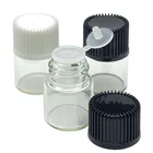 10 шт. 1 мл маленькие прозрачные стеклянные бутылки с вытяжным отверстием Rducer винтовая крышка мини пустые ампулы для желаний