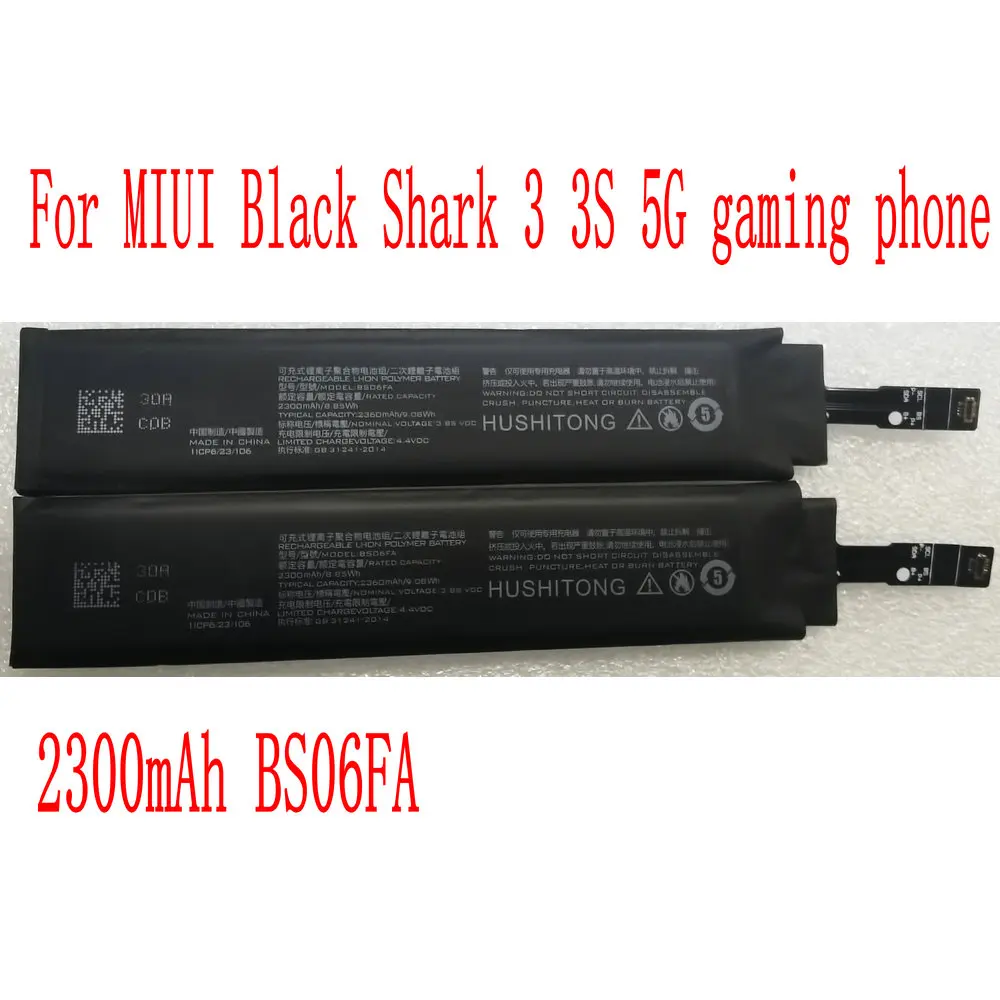 

3,85 В совершенно новый оригинальный спот 2300 мАч BS06FA Аккумулятор для XIAOMI Black Shark 3 3S 5G игровой телефон