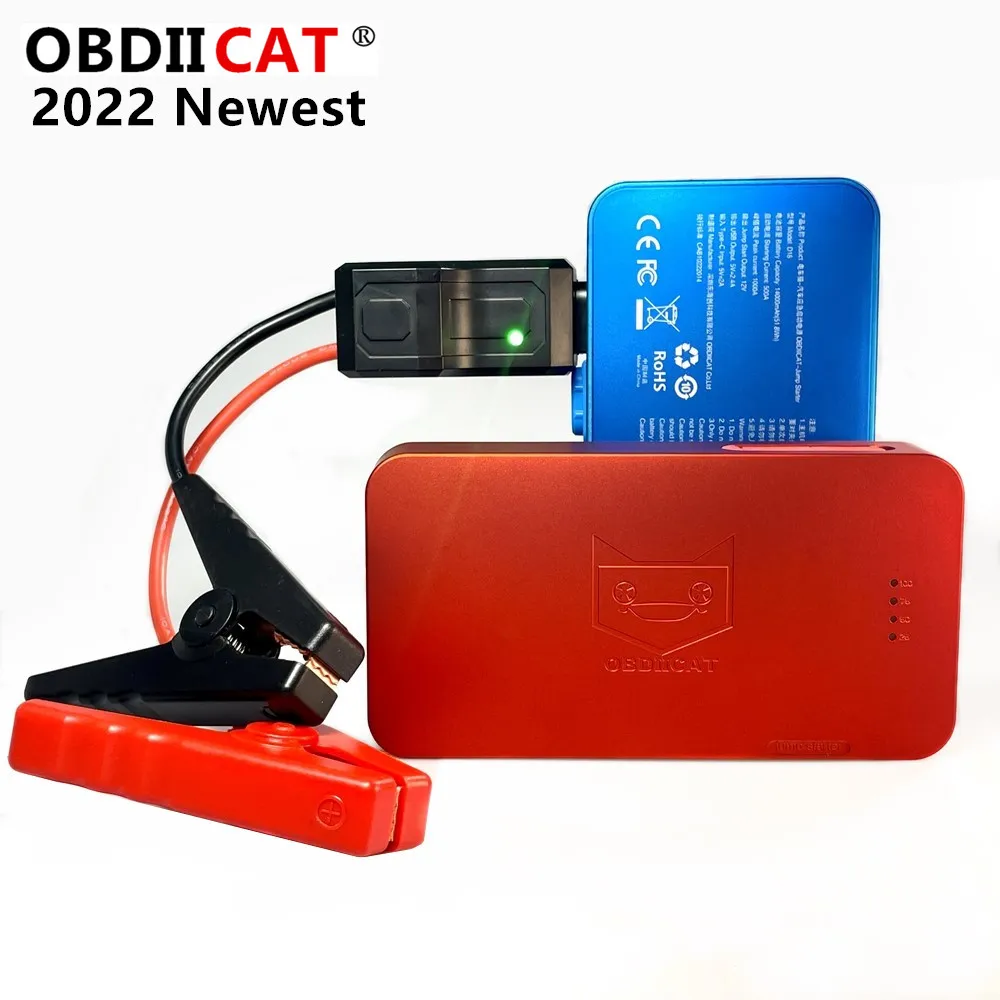 OBDIICAT-D16 стартер Power Bank автомобильный аккумулятор 1000А Авто пусковое устройство