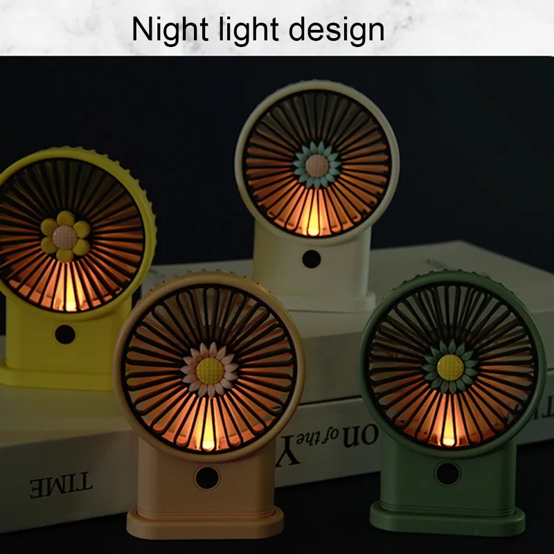 Миниатюрный ручной вентилятор с USB-зарядкой персональный 3 скоростями