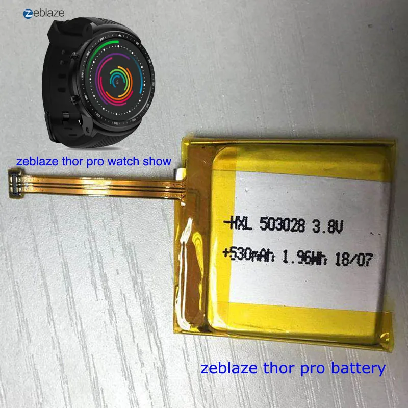 for thor pro Перезаряжаемый полимерный аккумулятор для zeblaze thor 4 dual thor 4 plus pro 4 dual thor 5 thor pro Smart Watch clock battery - Цвет: for thor pro