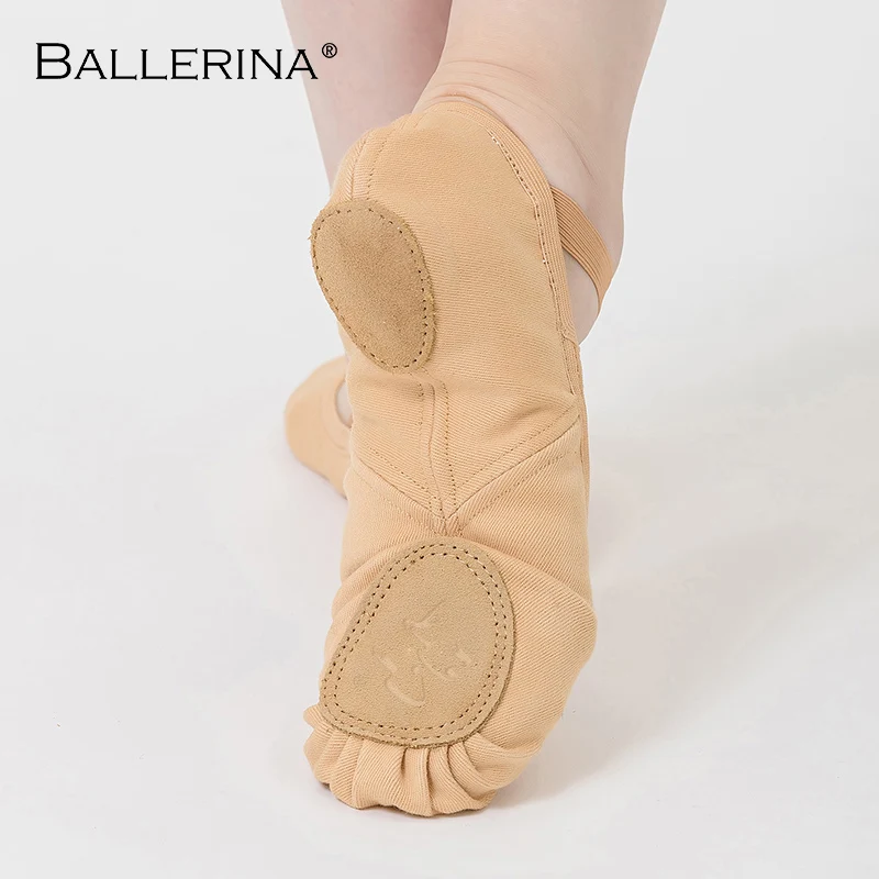 Балетки для занятий спортом Мягкие балетки танцев Женская розовая эластичная