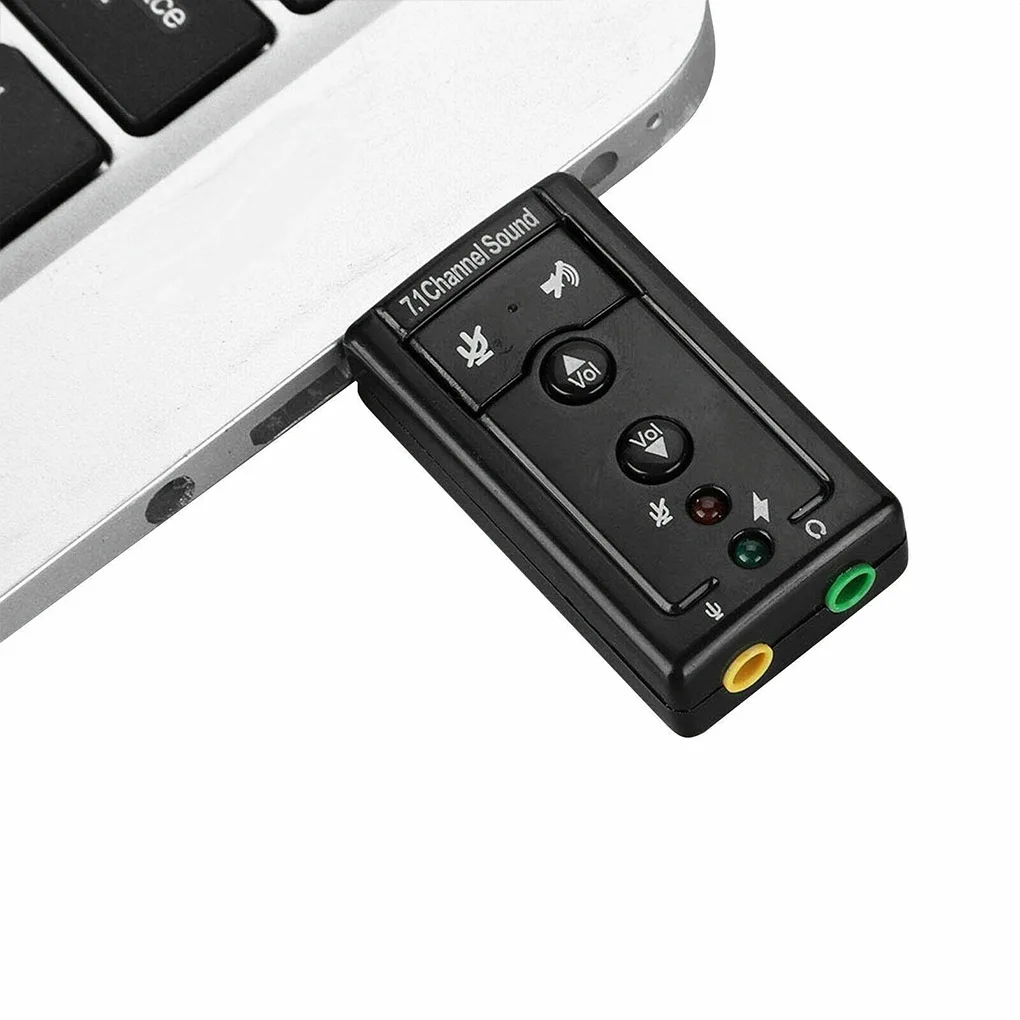 

USB7.1 канальный Звуковой адаптер без драйвера внешняя стереокарта аудио USB устройство для рабочего стола