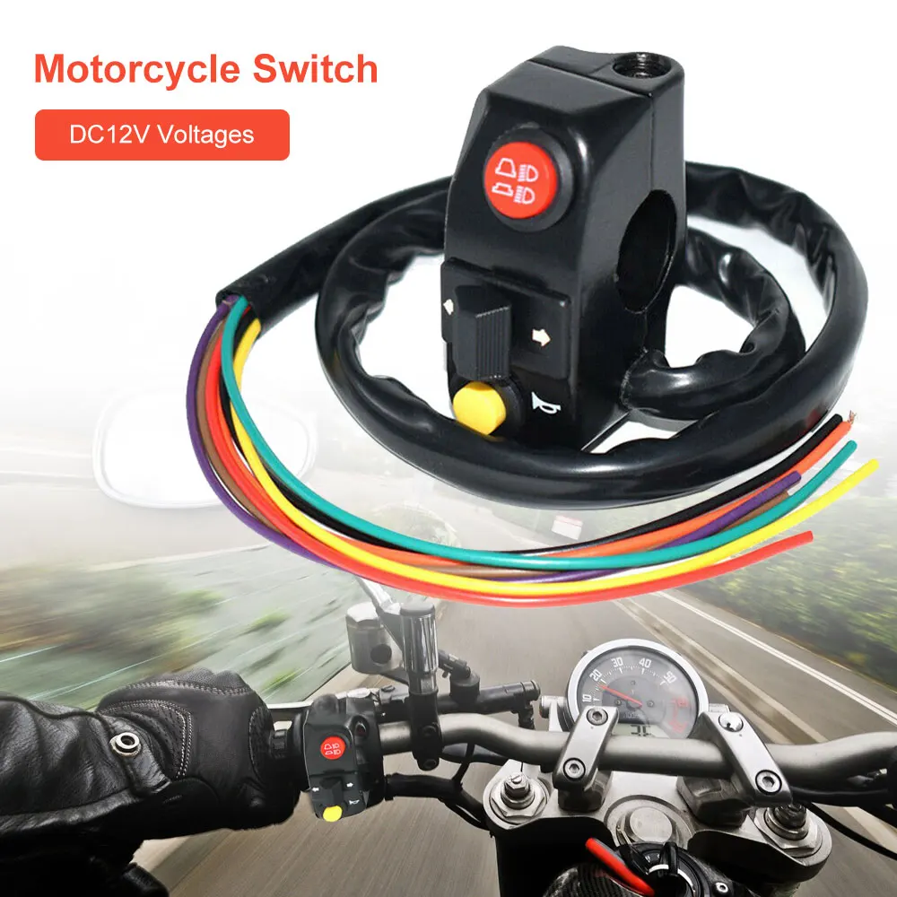 

7/8" Motorcycle Handlebar Switch Fit For Winker Turn Signal Horn Beam Aluminum