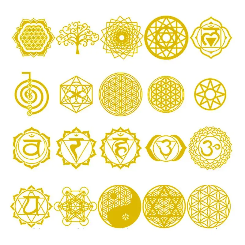 

Медные оргонитовые наклейки JAVRICK Цветочное дерево жизни 20 шт