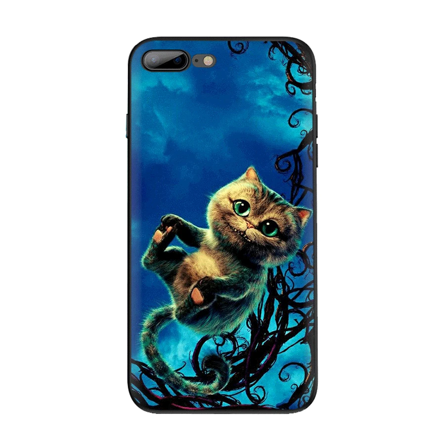 Чехол для мобильного телефона TPU iPhone 11 Pro X XR XS Max 7 8 6 6s Plus SE 5 5S чехол Чеширский кот |