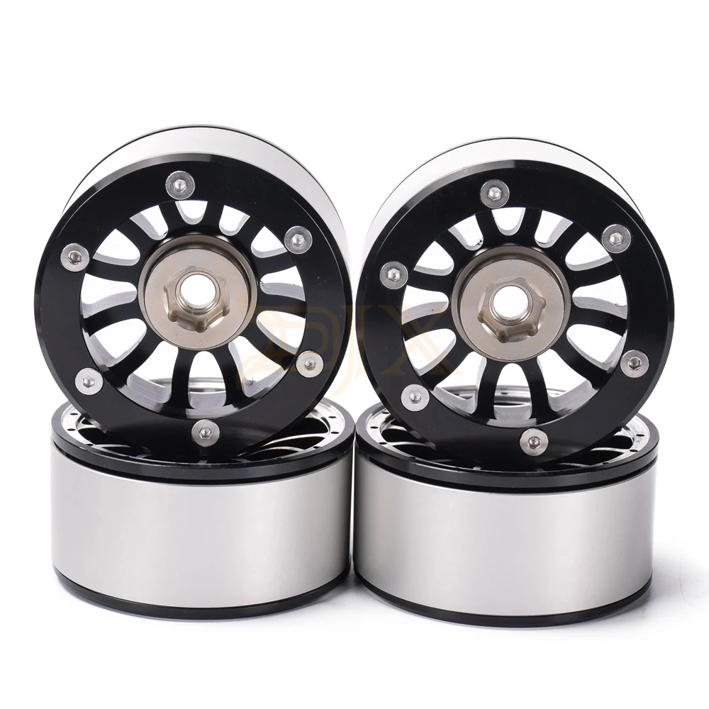 DJX 4 шт. 6 типов спицы 2 дюйма beadlock колесо для 1/10 RC гусеничного автомобиля Axial Wraith SCX10