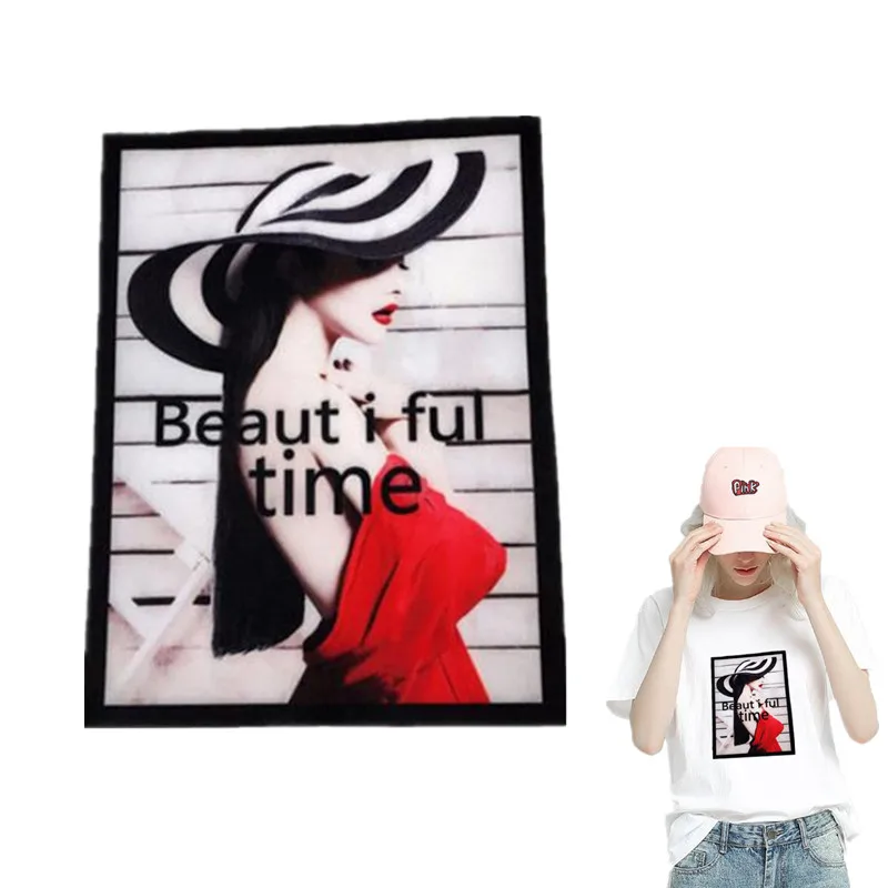 Clothing Diy Embroidery Biker Patch 210mm Beautiful Time Deal with it Patches for Clothes Stickers Strange things Free Shipping | Дом и сад