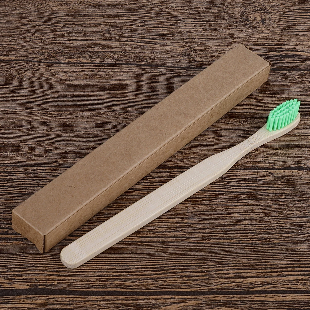 1 шт. Экологичная бамбуковая зубная щетка средняя щетина биоразлагаемая уход за
