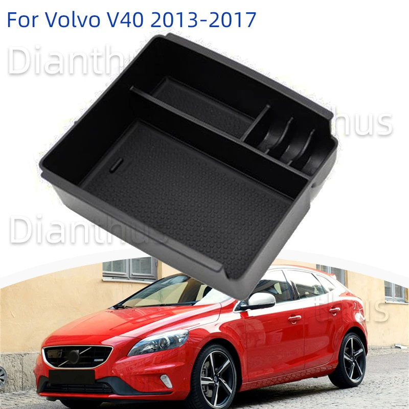 Для Volvo V40 V40CC 2013-2017 коробка для хранения центральной консоли подлокотника